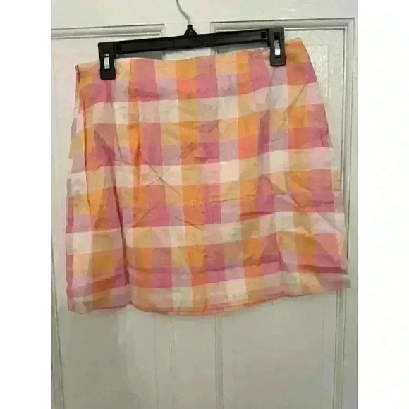 Charlie Holiday Anthropologie Andrea Check Mini‎ Skirt size L/8 NWT - Picture 3 of 6